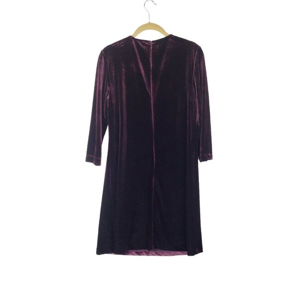 Betsey Johnson Peter Pan Collar Dress Burgundy Velvet Jeweled Goth Womens Size 6 - Picture 3 of 9